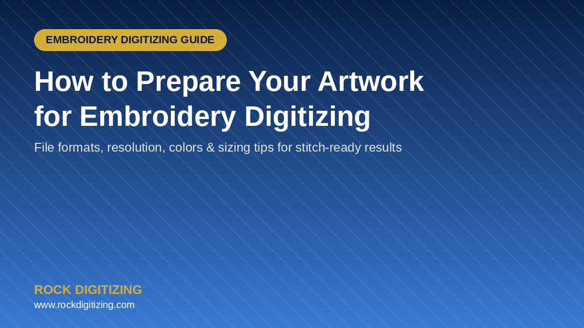 How to Prepare Your Artwork for Embroidery Digitizing