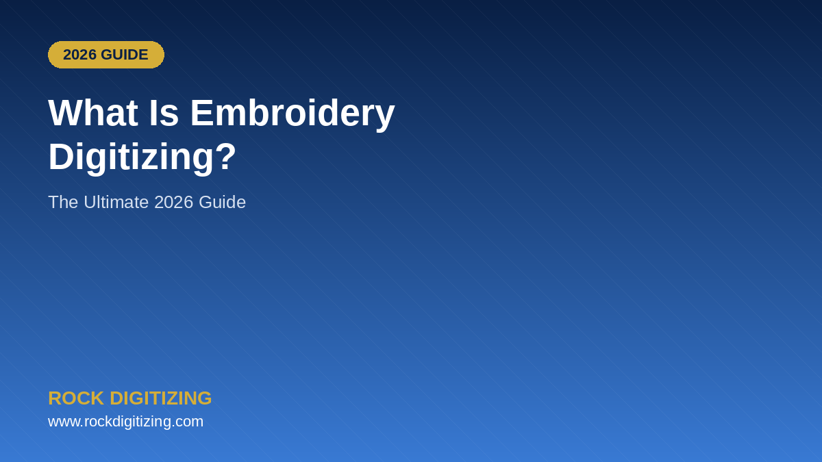 what is embroidery digitizing