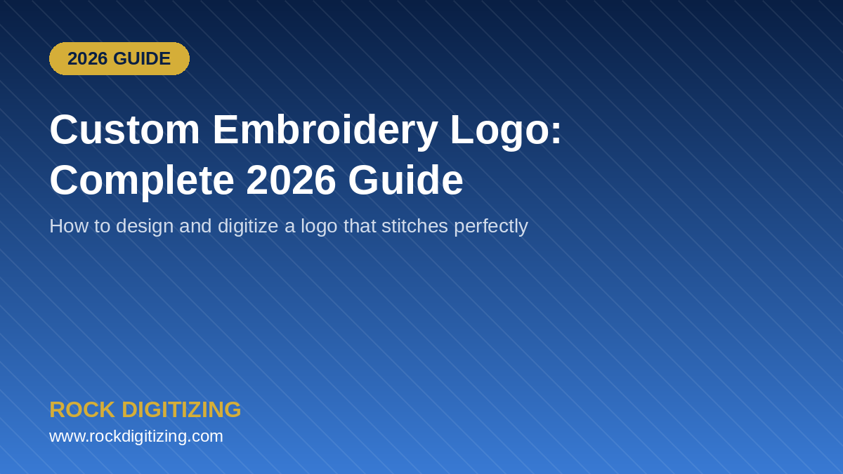 Custom embroidery logo digitizing guide